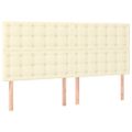 vidaXL Boxspring posteľ s matracom krémová 200x200 cm umelá koža
