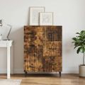 vidaXL Servírovacia skriňa so zásuvkou Dymový dub 66 x 34,5 x 89,5 cm