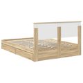 vidaXL Úložná posteľ Sonoma dub 140 x 190 cm Kompozitné drevo