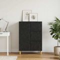 vidaXL Servírovacia skriňa Čierna 66 x 34,5 x 90 cm Kompozitné drevo