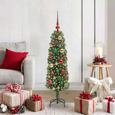 vidaXL Umelý vianočný stromček Zelená 120 cm PVC, oceľ a plast
