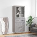 vidaXL Vysoká skrinka sivý dub sonoma 69,5x34x180 cm spracované drevo