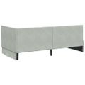 vidaXL Rohový rám postele Svetlosivá 90 cm x 190 cm Zamat