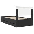 vidaXL Rám postele so zásuvkou Čierna 90 x 190 cm Inžinierske drevo