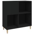 vidaXL Skrinka na platne čierna 84,5x38x89 cm kompozitné drevo