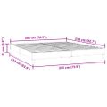 vidaXL Rám postele bez matraca Tmavo zelená 200x210 cm Zamat