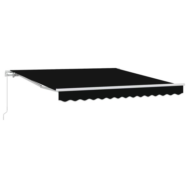 vidaXL Sklopná markíza Čierna 300 x 250 x 165 cm Polyester a hliník