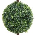 vidaXL Umelý krušpán v tvare gule s kvetináčom zelený 118 cm