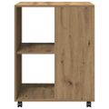 vidaXL Príručný stolík a kolieska dub artisan 55x60x78cm kompoz. drevo