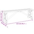 vidaXL Záhradná lavica 115 cm masívna jedľa