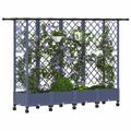 vidaXL Vyvýšený záhon s mriežkou a strechou Sivá 202,5 x 40 x 127 cm