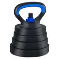 vidaXL 4-v-1 set činkových tyčí a kettlebellov 30 kg Čierna a modrá