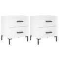 vidaXL Nočné stolíky 2 ks lesklé biele 40x35x47,5 cm kompozitné drevo