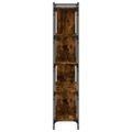 vidaXL Knižnica 5-poschodová dymový dub 76x32x158 cm kompozitné drevo