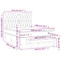 vidaXL Posteľný rám boxspring s matracom čierny 140x200 cm látka