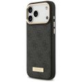 Puzdro Guess 4G Logo Plate MagSafe pre iPhone 17 Pro Max čierne