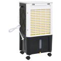 vidaXL Mobilný ochladzovač vzduchu 3-v-1 bielo čierny 73x38x30,5cm 80W