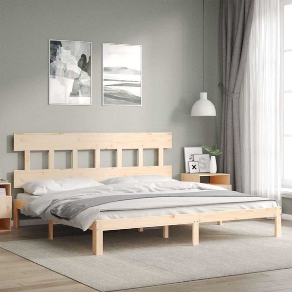 vidaXL Posteľ bez matraca 200x200 cm masívna borovica