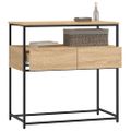 vidaXL Konzolový stolík, dub sonoma, 75x40x75 cm, imitácia dreva