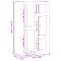 vidaXL Servírovacia skriňa ELST Staré drevo 59 x 35 x 100,5 cm