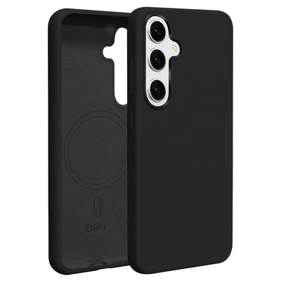 Etteri Silicone Mag case for Samsung Galaxy S25 black