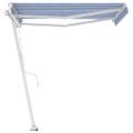 vidaXL Samostatne stojaca automatická markíza 350x250 cm modro-biela