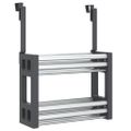 vidaXL Organizér pod umývadlo 34x12x26 cm hliníkový