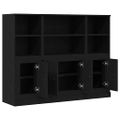 vidaXL Highboard Čierny dub 132 x 35,5 x 103,5 cm Kompozitné drevo