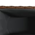 vidaXL Záhradný kvetináč s 2 nádobami hnedý 90x20x40 cm polyratan