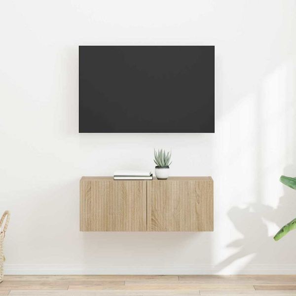 vidaXL TV nástenná skriňa Nástenný 2 pcs Sonoma 39 x 31 x 29,5 cm