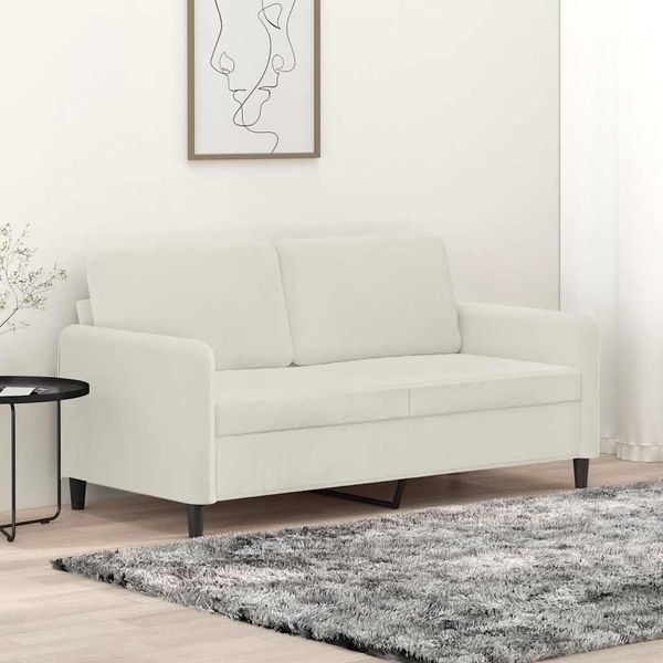 vidaXL 2-miestna pohovka krémová 140 cm zamat