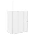 vidaXL Sprchový záves Matné 120 x 70 x 137 cm Hliník
