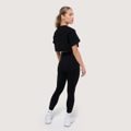 Dámske cropped tričko Thrive Black - GymBeam, veľkosť S