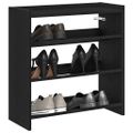 vidaXL Regál na topánky čierny 60x25x62 cm spracované drevo