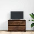vidaXL TV skrinka hnedý dub 80x35x54 cm spracované drevo