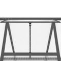 vidaXL Skleník s základovým rámom antracitový 169x169x195 cm hliník