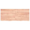 vidaXL Kúpeľňová doska bledohnedá 120x50x(2-4) cm ošetrený masív