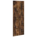 vidaXL Vešiak na stenu Nástenná montáž Dymová dub 30 x 1,5 x 80 cm