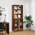 vidaXL Highboard 2 ks Staré drevo 69,5 x 32,5 x 180 cm