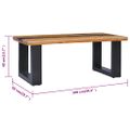 vidaXL Konferenčný stolík 100x50x40 cm masívne teakové drevo a polyresin