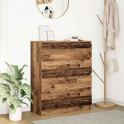 vidaXL Komoda staré drevo 80x35x99 cm kompozitné drevo