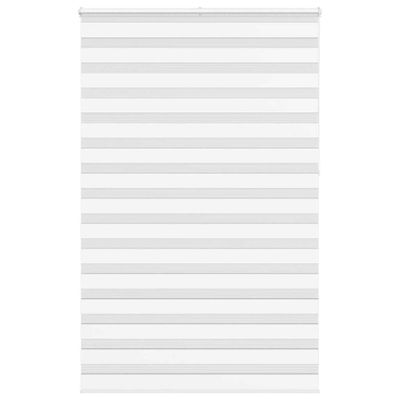 vidaXL Zebra roleta biela 145x230 cm šírka látky 140,9cm polyester