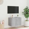 vidaXL TV nástenná skrinka s LED svetlami sivá sonoma 60x35x41 cm