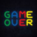 MANTA GAME OVER, LED Neon plexi dekorácia
