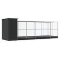 vidaXL Voliéra s nadstavcom strieborná 623x203x216 cm oceľ