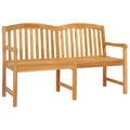 vidaXL Ručne vyrezávaná ružová lavička 150,5 x 60 x 95 cm Prírodná