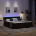 vidaXL LED úložná posteľ s matracom Čierna 180 x 200 cm Zamat
