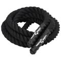 vidaXL Bojové lano čierne 9 m 6,8 kg polyester