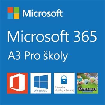 Elektronická licencia: Microsoft CSP Microsoft 365 A3 for faculty (pre školy) predplatné 1 rok, vyúčtovanie mesačne Softvér, kancelárske, pre školy, predplatné 1 rok (vyúčtovanie mesačne), 1 používateľ, CSP