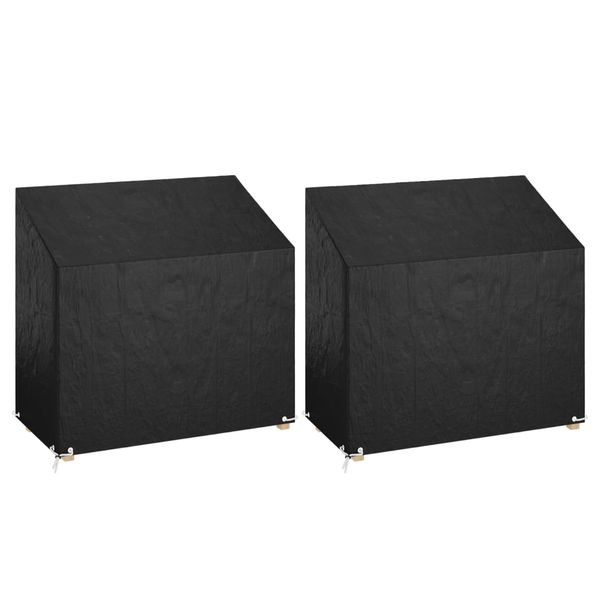 vidaXL Kryty na záhradnú lavicu 2ks, 8 očiek 130x70x70/88cm polyetylén